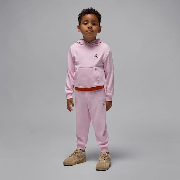 Jordan Brooklyn French Terry Conjunto de sudadera con gorro sin cierre de 2 piezas infantil