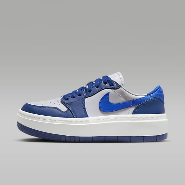 nike white and blue shoes