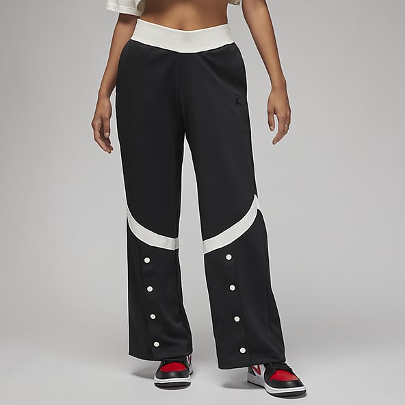 Nike Wide Leg Track Pants Women's M Medium Black White Stripe Windbreaker  A1W 