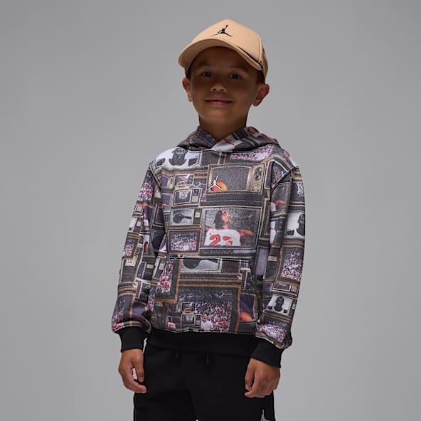 Jordan Little Kids' Brooklyn Printed French Terry Pullover Hoodie