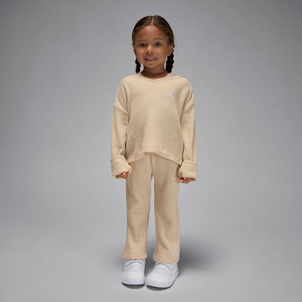 Jordan Conjunto de 2 piezas de sudadera sin cierre Heir To The Crown de tela de canalé infantil