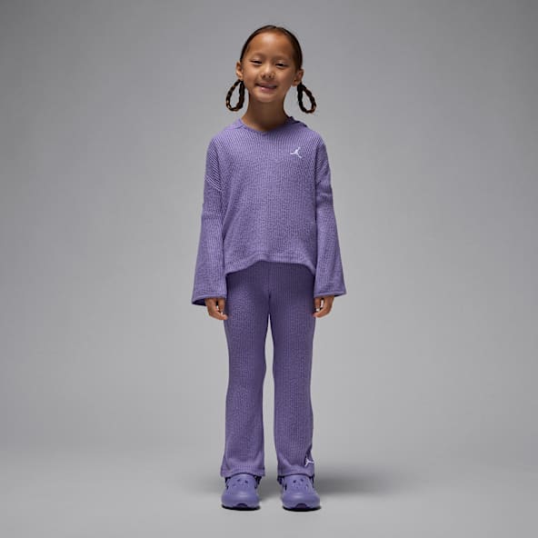 Jordan Conjunto de 2 piezas con sudadera sin cierre de tela de canalé Heir To The Crown para niños talla pequeña