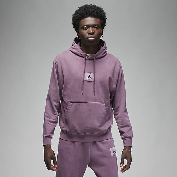 Nike Men's Pull-Over Hoodie (Team Purple/White, Large)