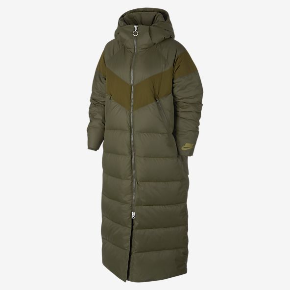 nike long quilted coat