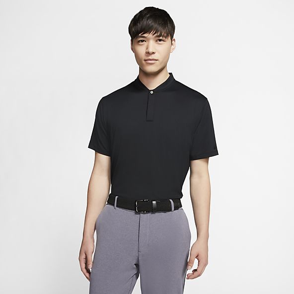 nike no collar golf shirt