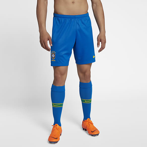 brazil football shorts mens