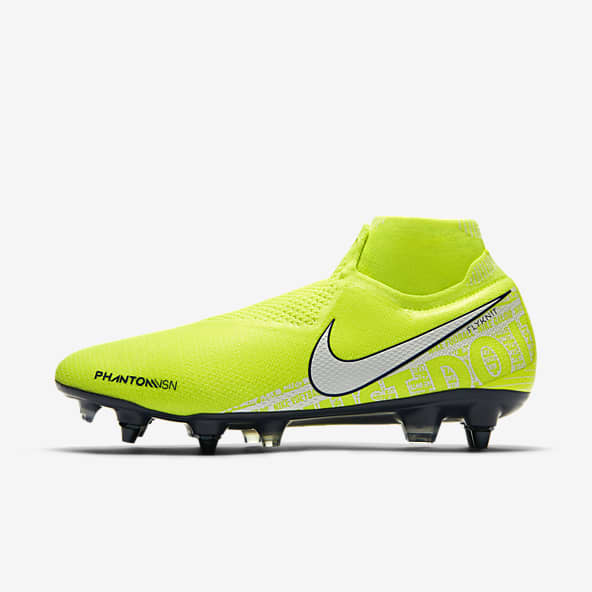 nike grey and yellow boots