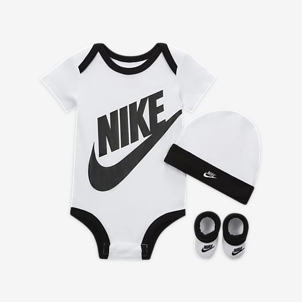 Nike Baby 06M Bodysuit Hat and Booties Box Set