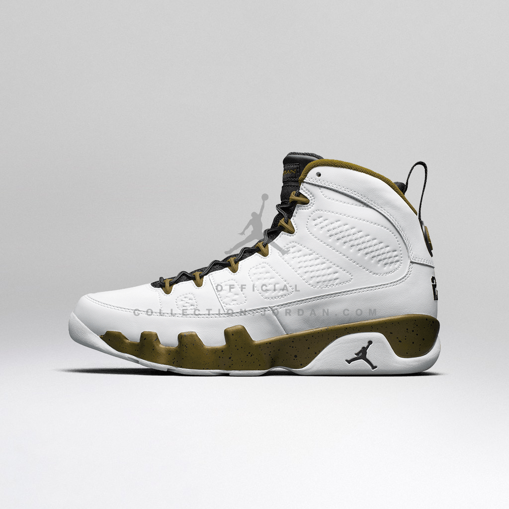 air jordan 9 black and militia green