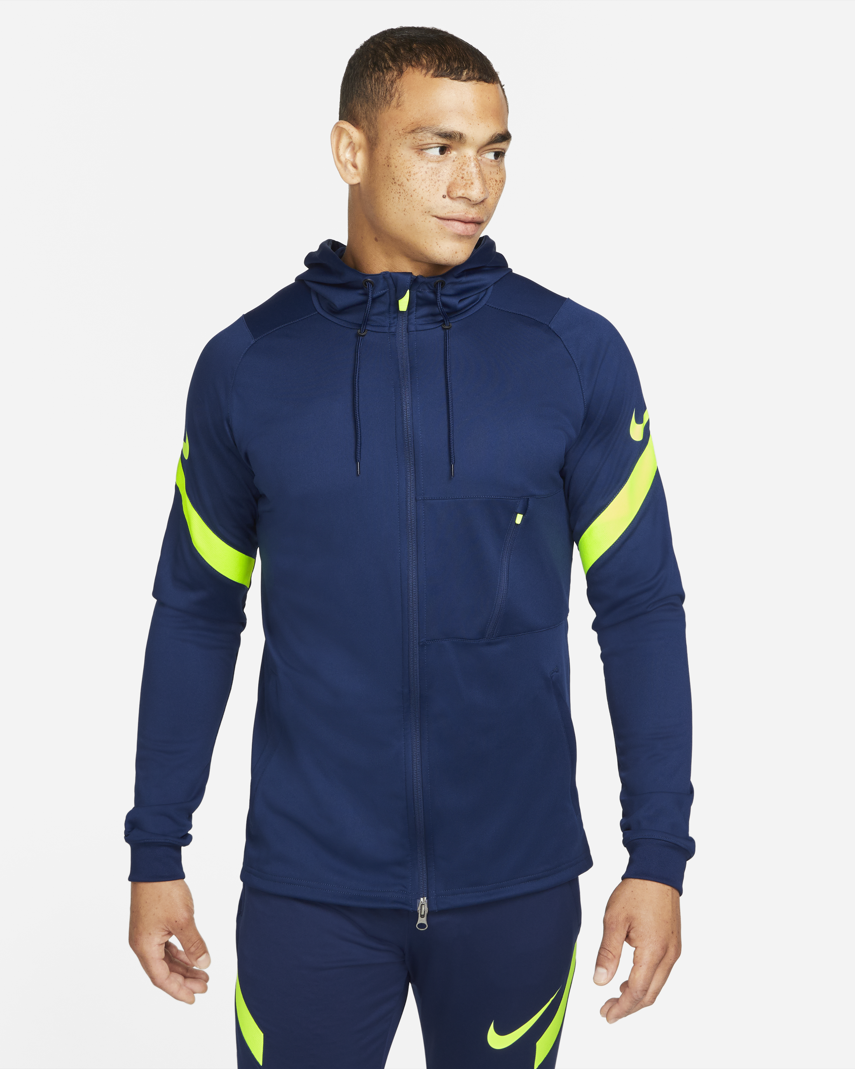 men's dri fit strike full zip hooded soccer jacket