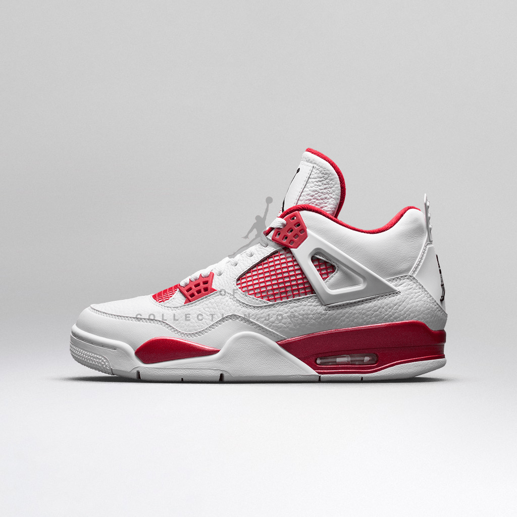 jordan 4 white fire red black tech grey