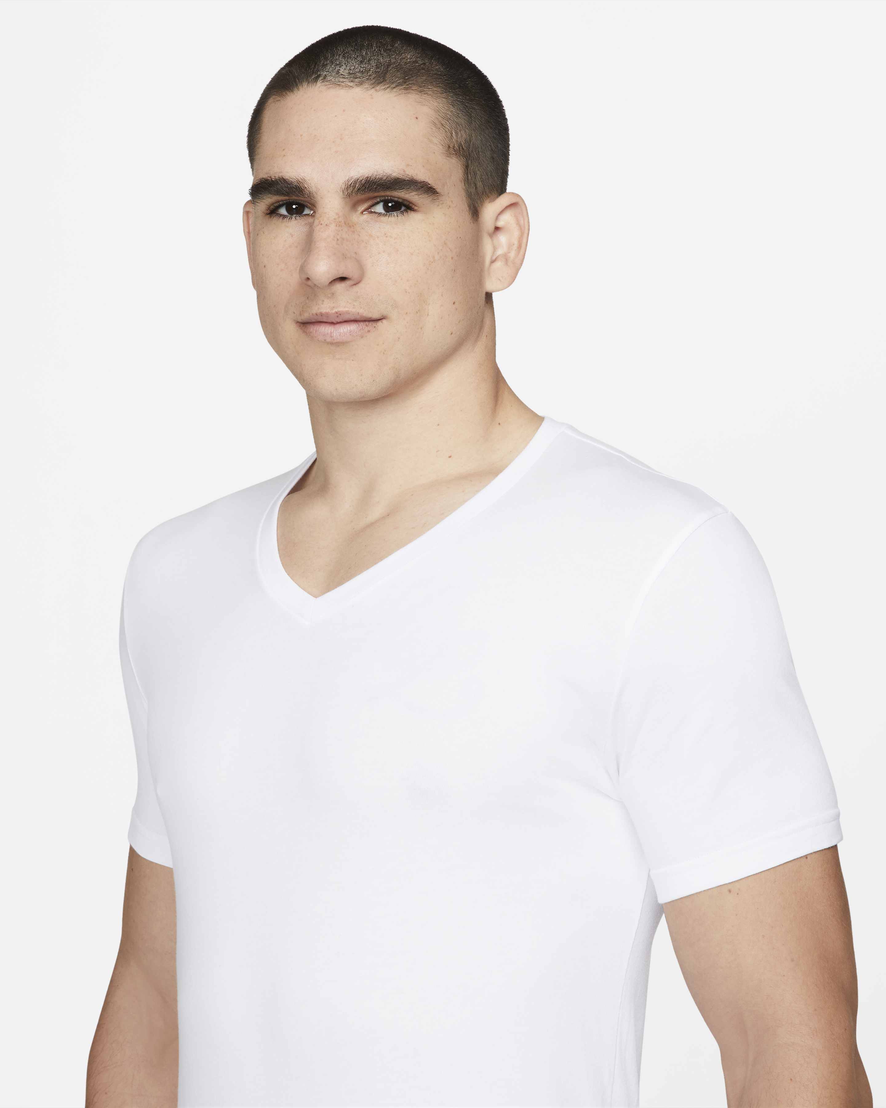 Nike Dri Fit Essential Cotton Stretch Slim Fit V Neck Undershirt 2 Pack Les Terrasses Du Port
