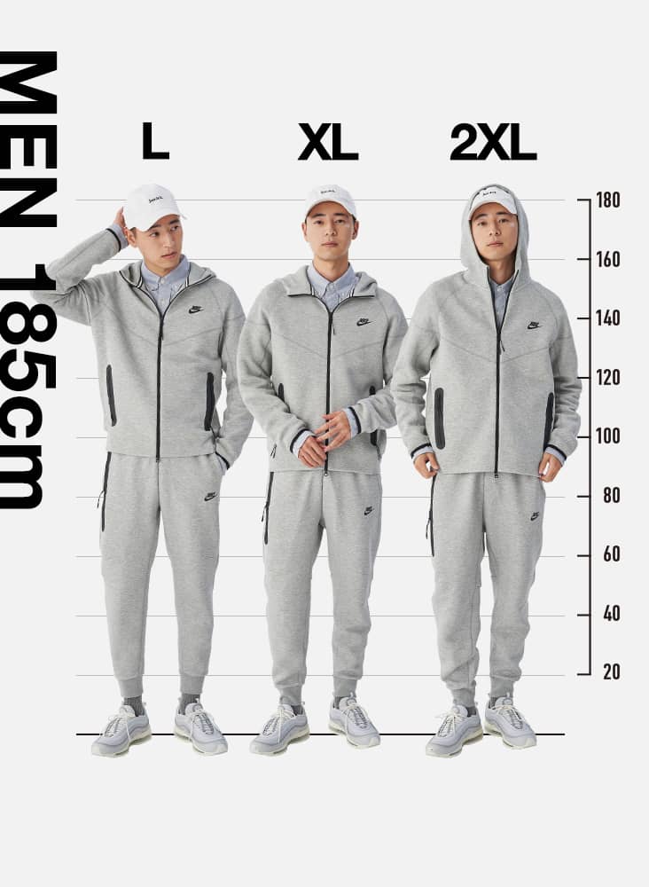 TECH FLEECE FIT GUIDE 180cm~.オンラインストア (通販サイト)