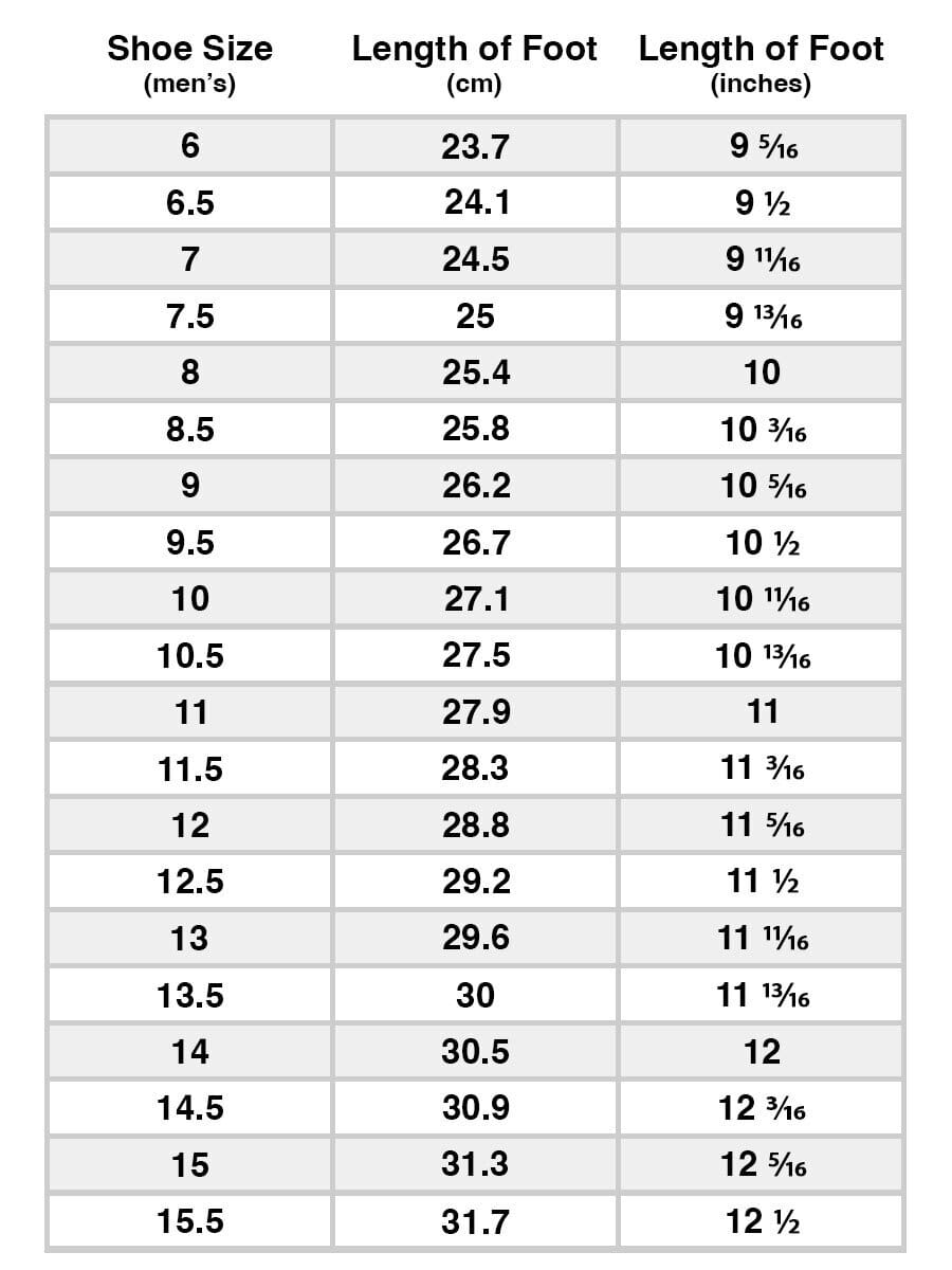 Shoe Size Conversion