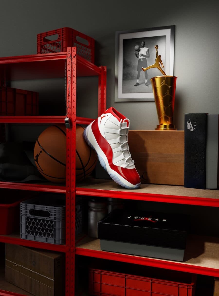 El Air Jordan llega en color "Varsity Red". Nike
