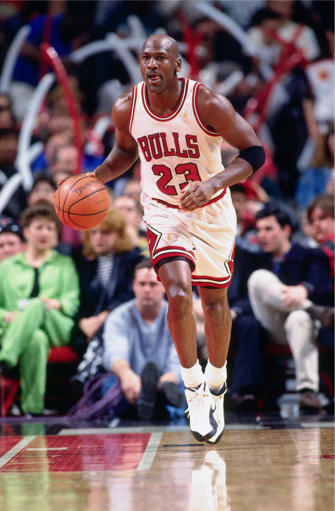 Michael Jordan Wearing The Air Jordan 12