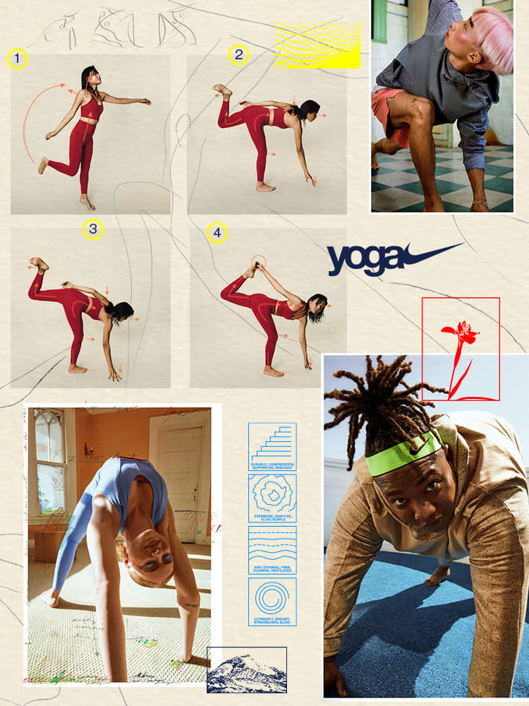 Nike yoga mat 3mm in peach