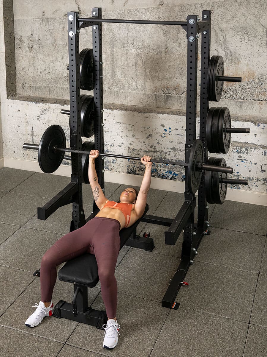 Bench Press and Dumbbell Squatting Exercises