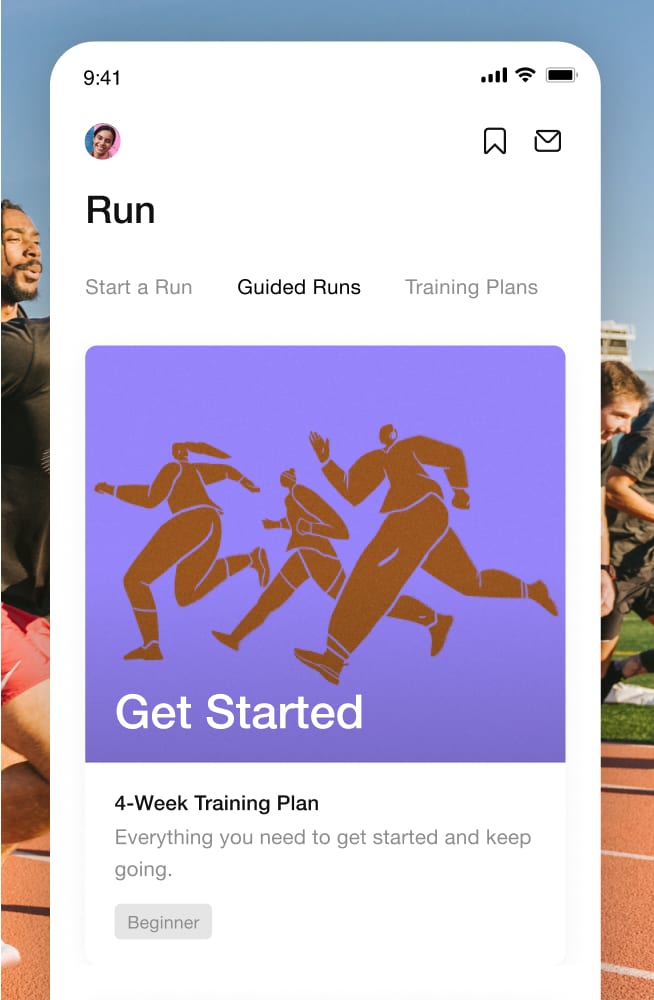 Oswald Wees tevreden Ik geloof Nike Run Club App. Nike.com