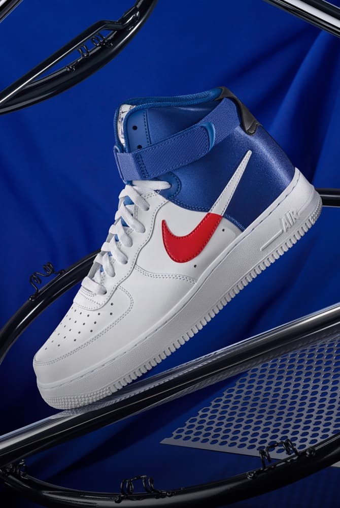 Nike air force hot sale blue red white