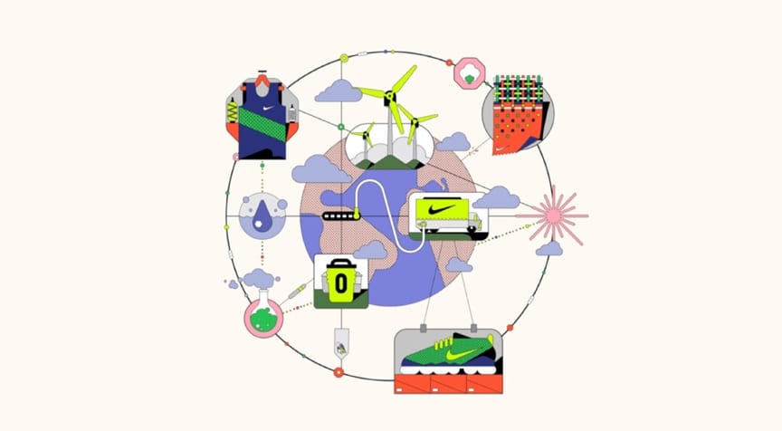 mapa regional Inyección Sustainable Materials. Nike.com