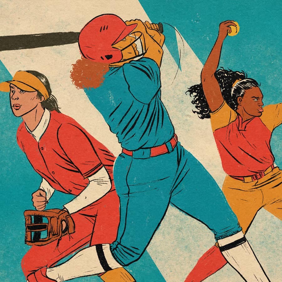 Todas las posiciones de softball en detalle. Nike, image size:900x900