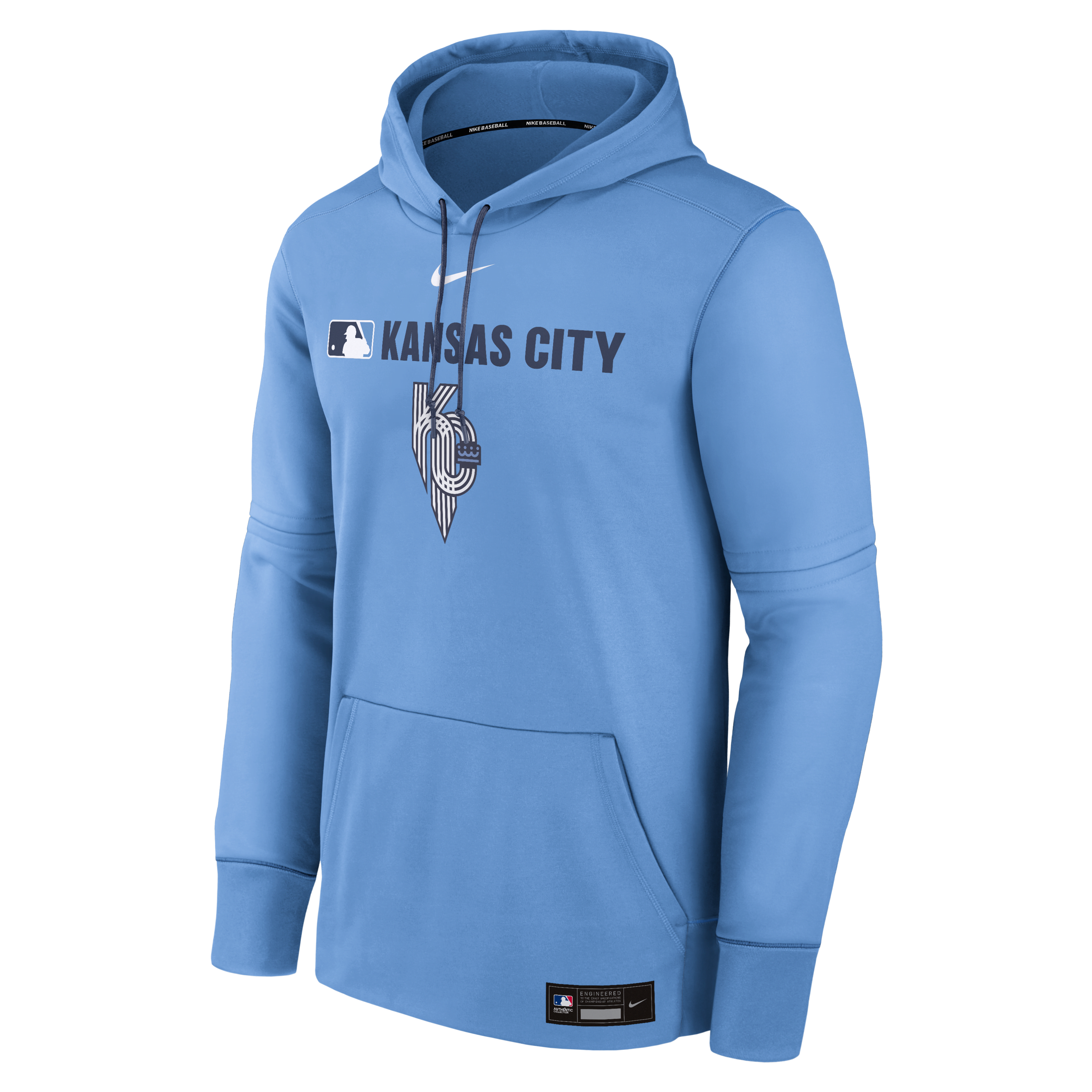 Kansas City Royals Authentic Collection Connect Men's Nike Therma MLB Pullover Hoodie