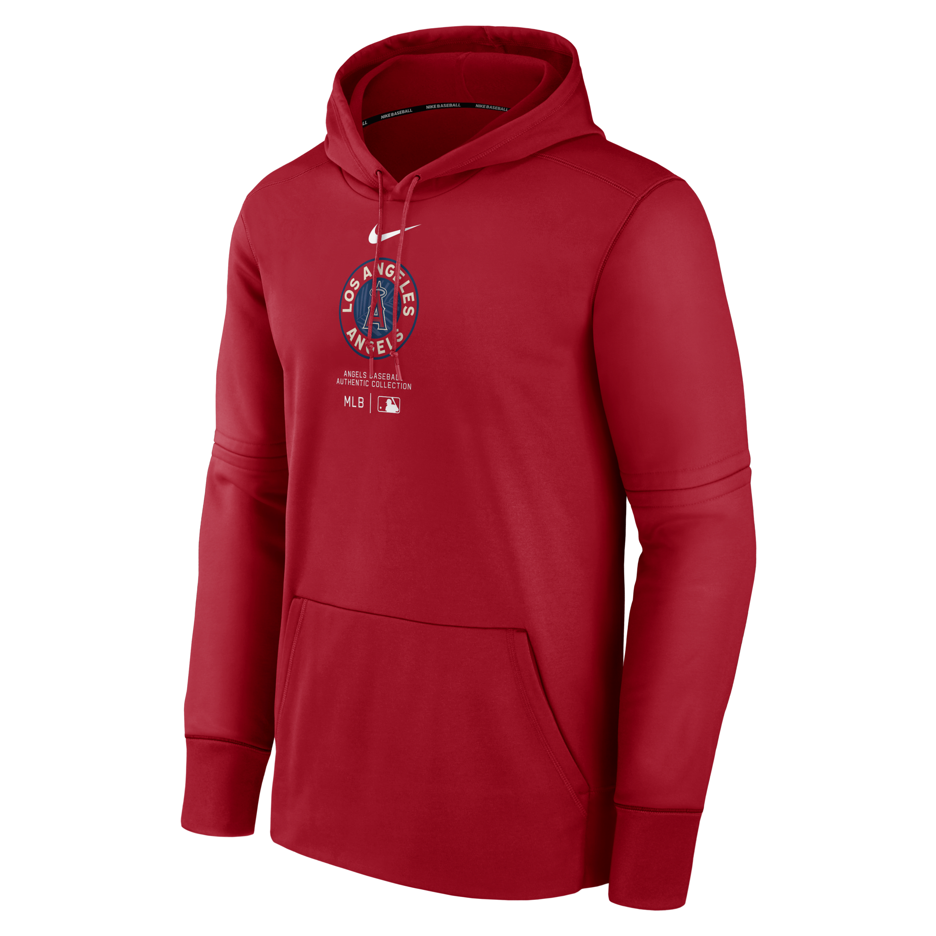 Los Angeles Angels Authentic Collection Practice Men's Nike Therma MLB Pullover Hoodie