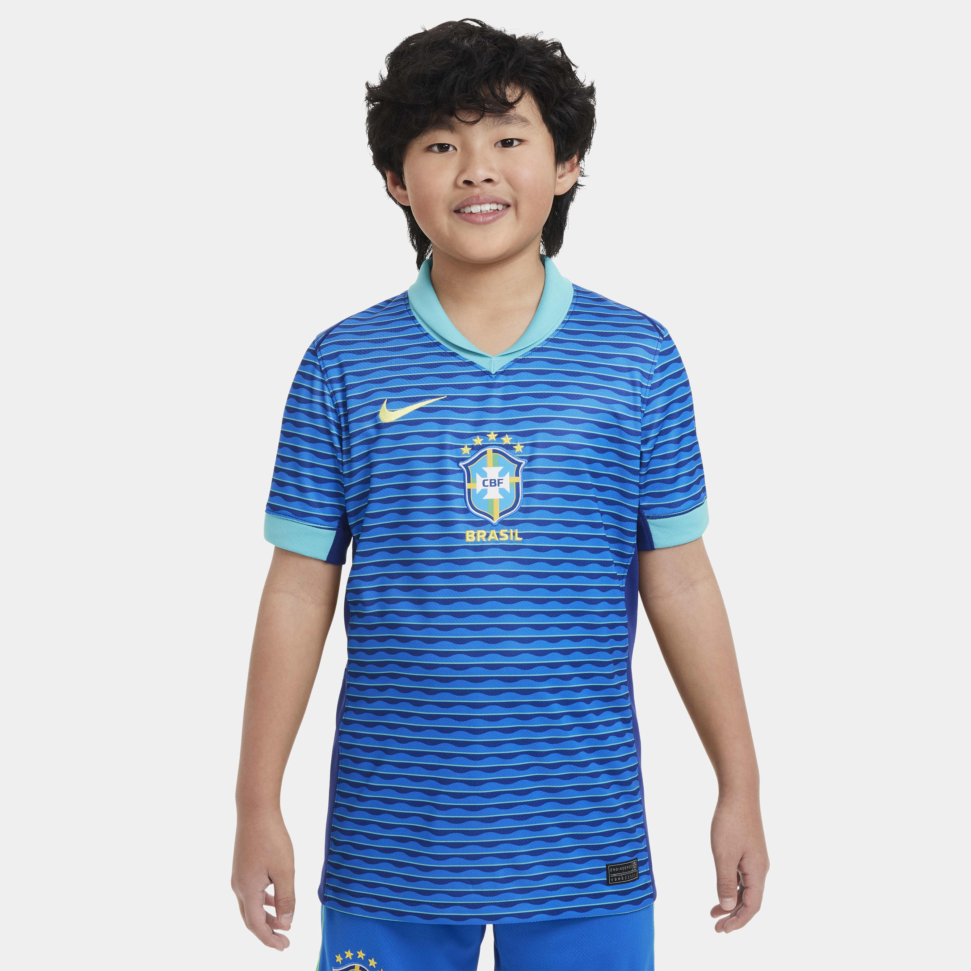 Brazil 2024 Stadium Away Big Kids' Nike Dri-FIT Soccer Replica Jersey