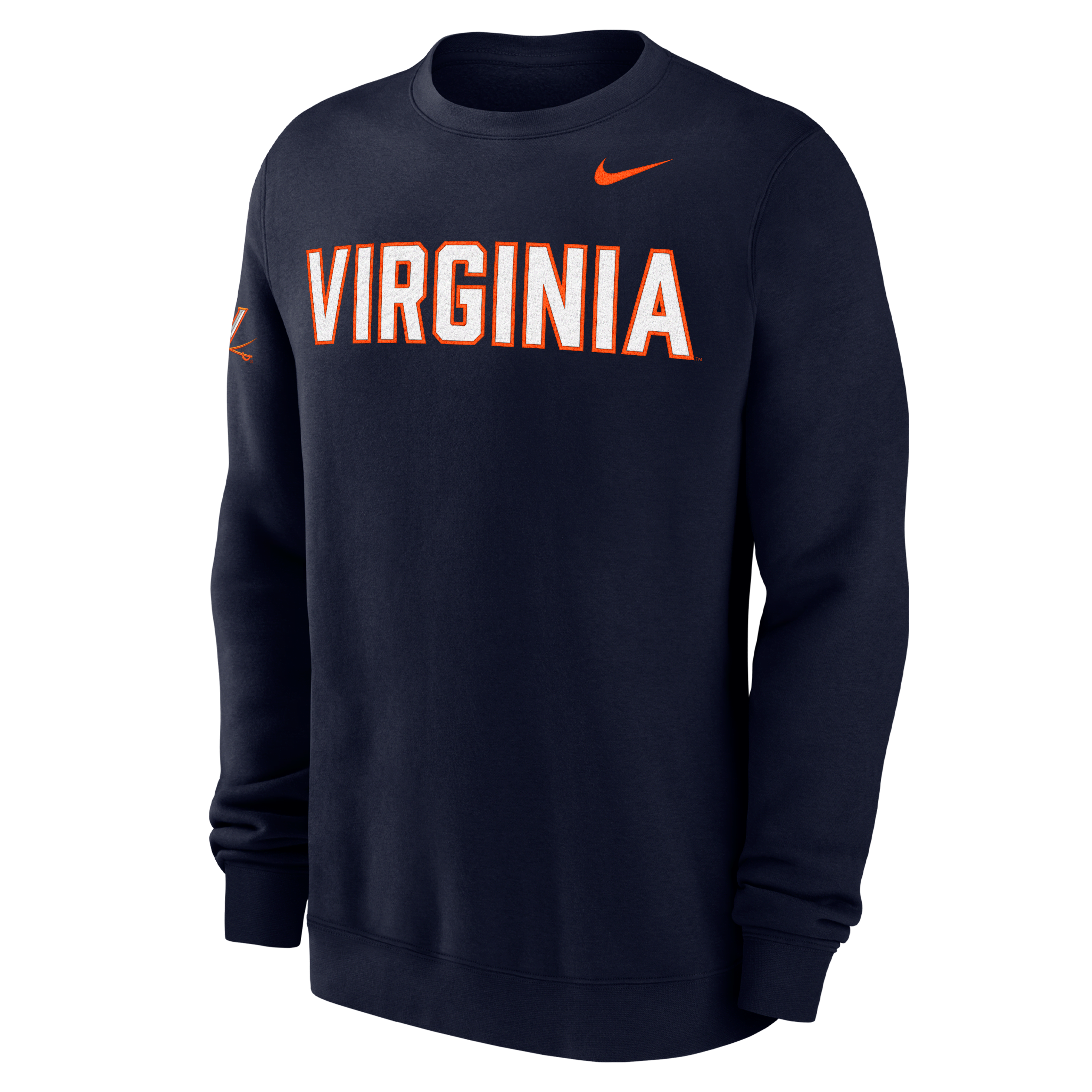 Virginia Club Fleece Men's Nike College Crew-Neck Sweatshirt