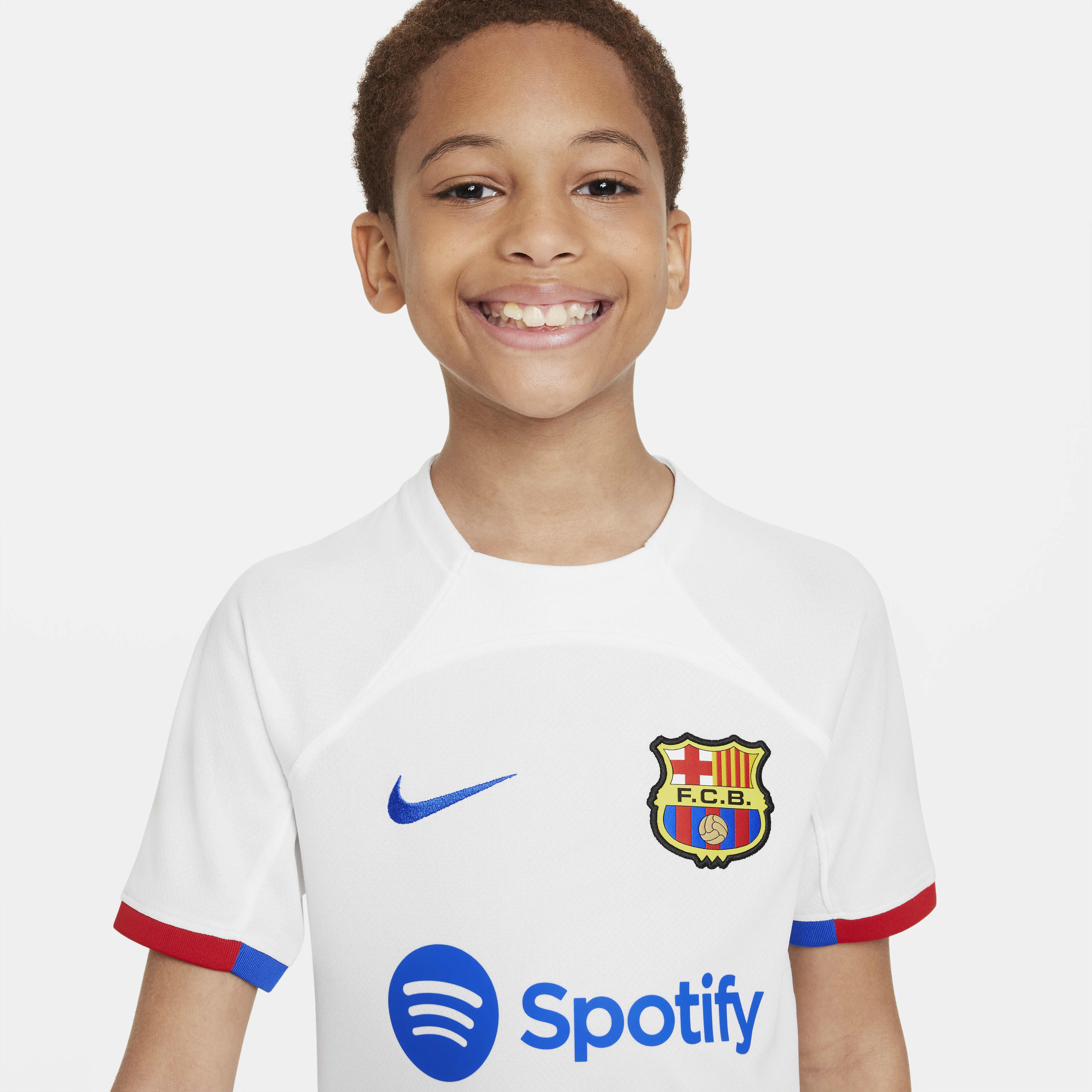 FC Barcelona 2023/24 Stadium Away Big Kids' Nike Dri-FIT Soccer Jersey