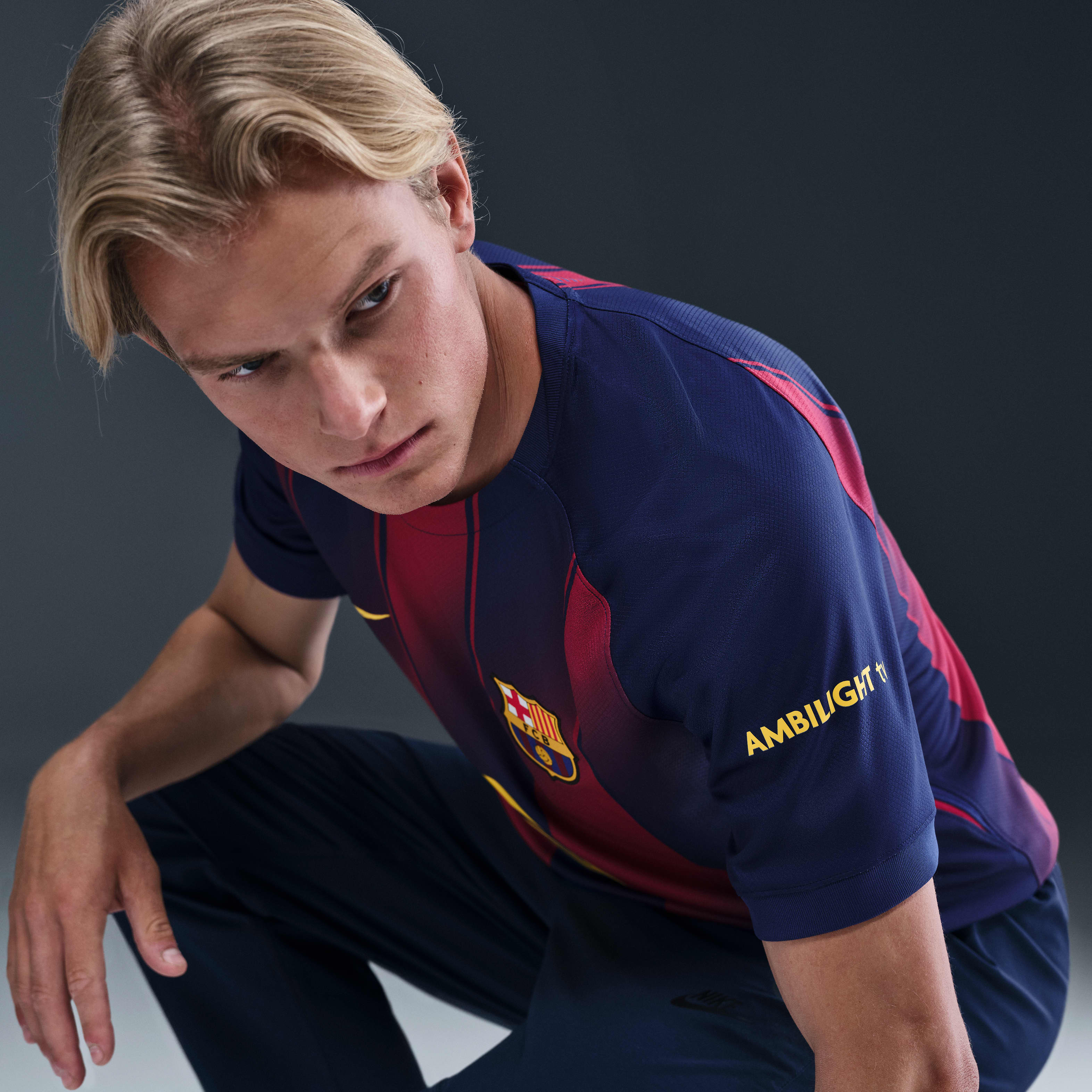 FC Barcelona 2025/26 Stadium Home Men's Nike Dri-FIT Soccer Replica Jersey