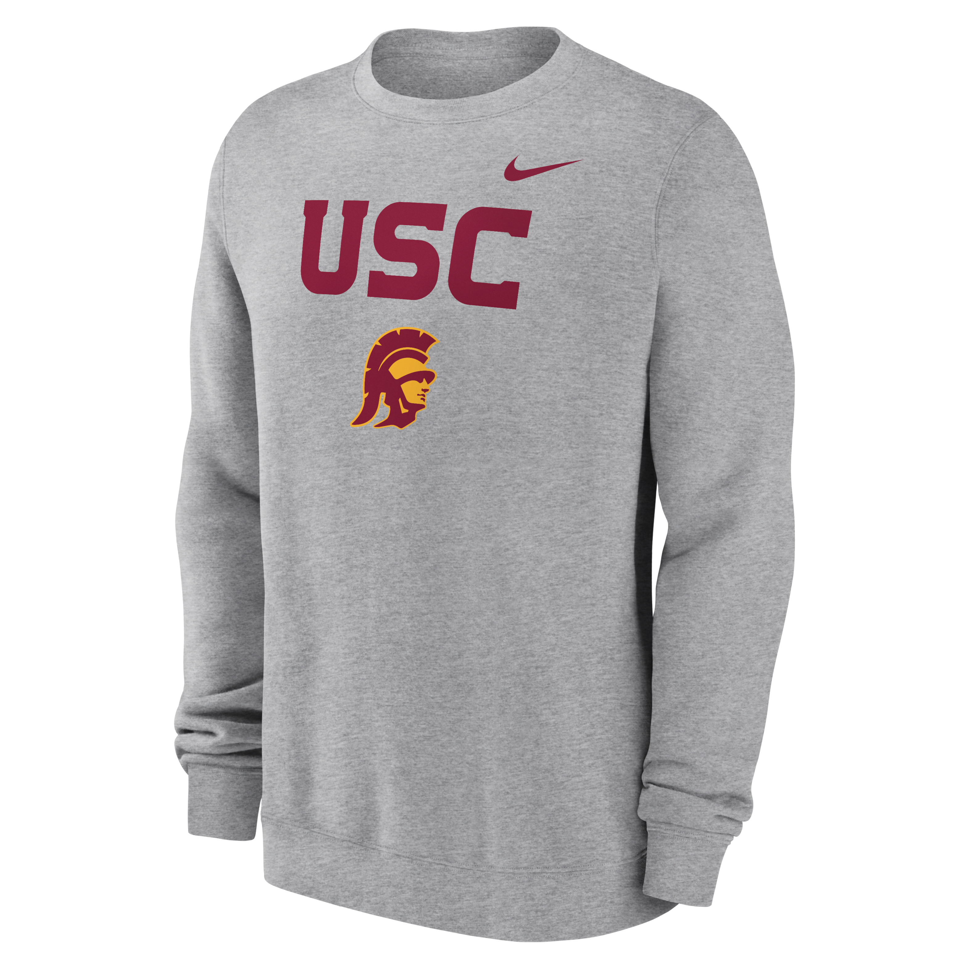 USC Trojans Primetime Primary Stack Men's Nike College Pullover Crew