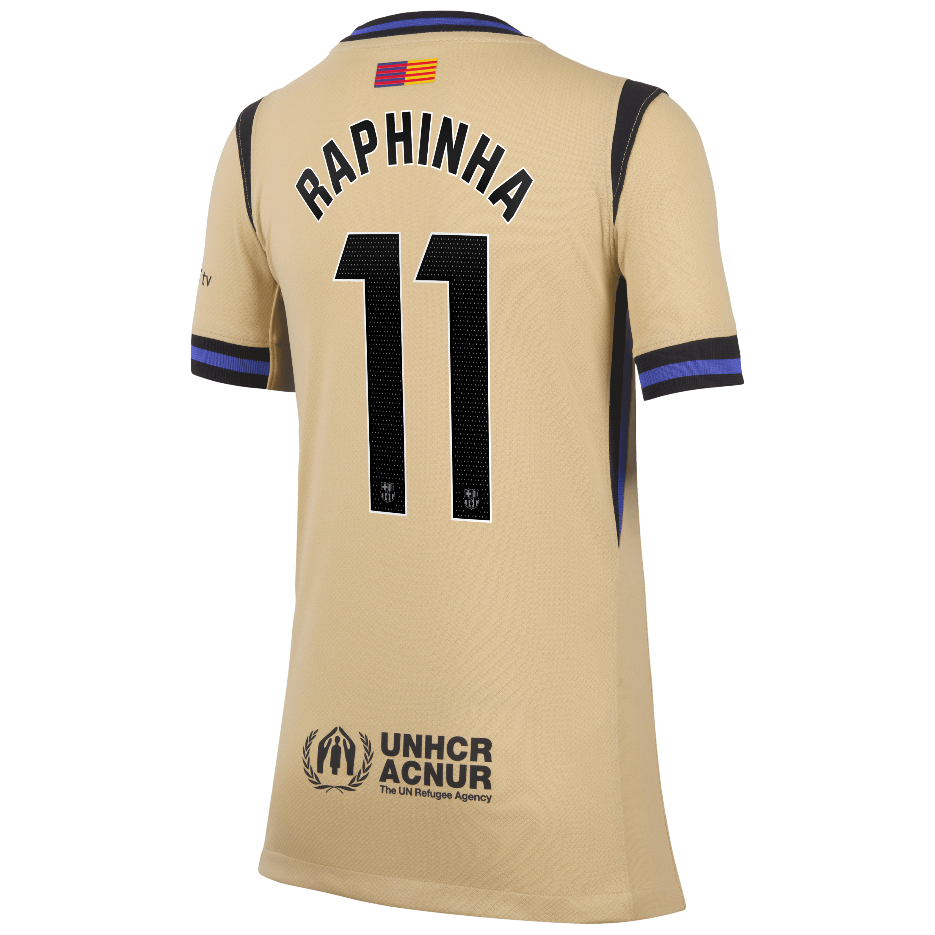 Raphinha Barcelona 2025/26 Stadium Away Big Kids' Nike Dri-FIT Soccer Jersey