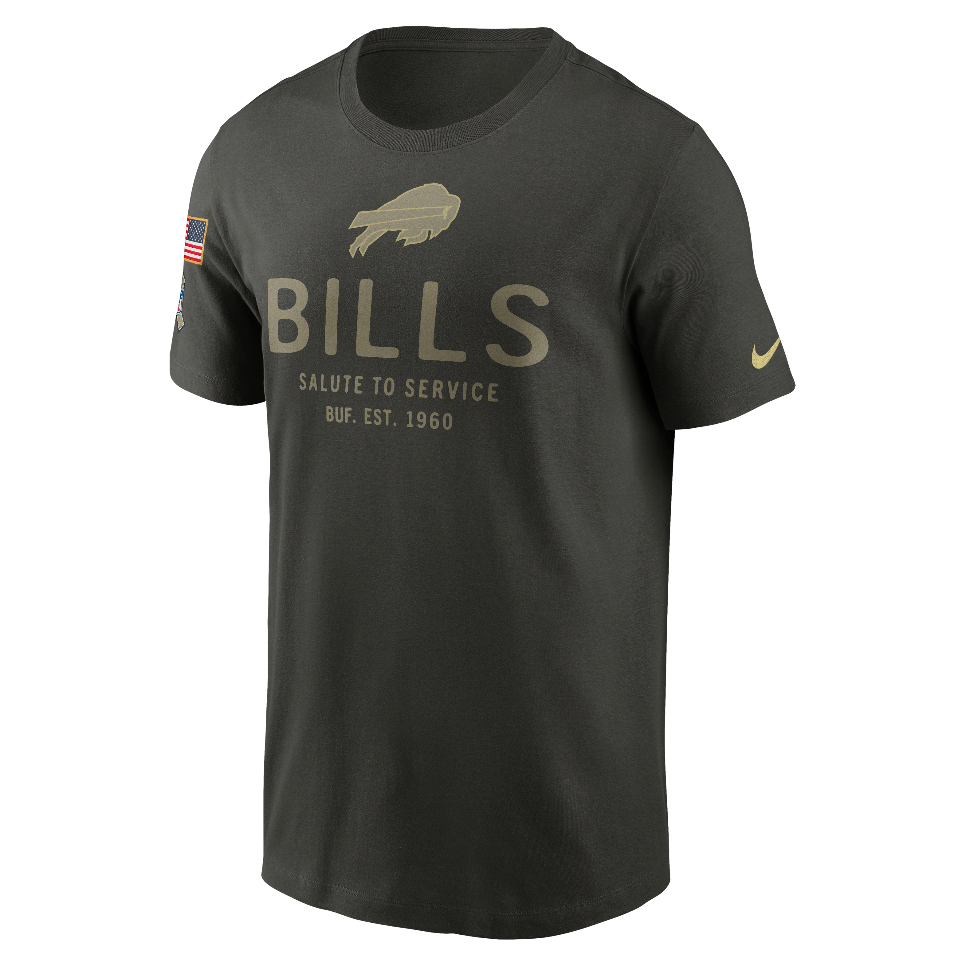 Buffalo Bills Salute to Service Sideline Primary Edge Men's Nike Dri-FIT NFL T-Shirt