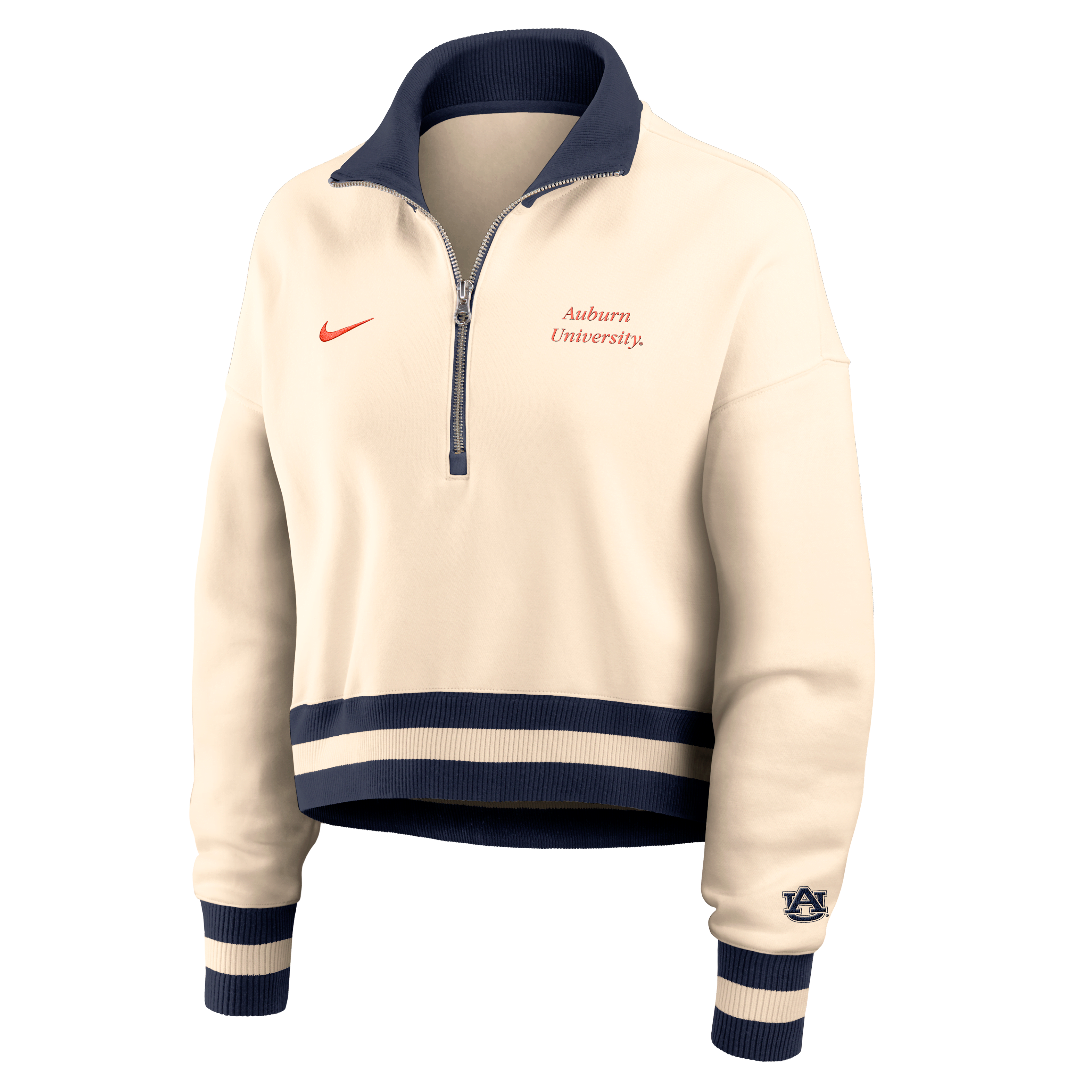 Auburn Legacy Women's Nike College Cropped 1/4-Zip Crew