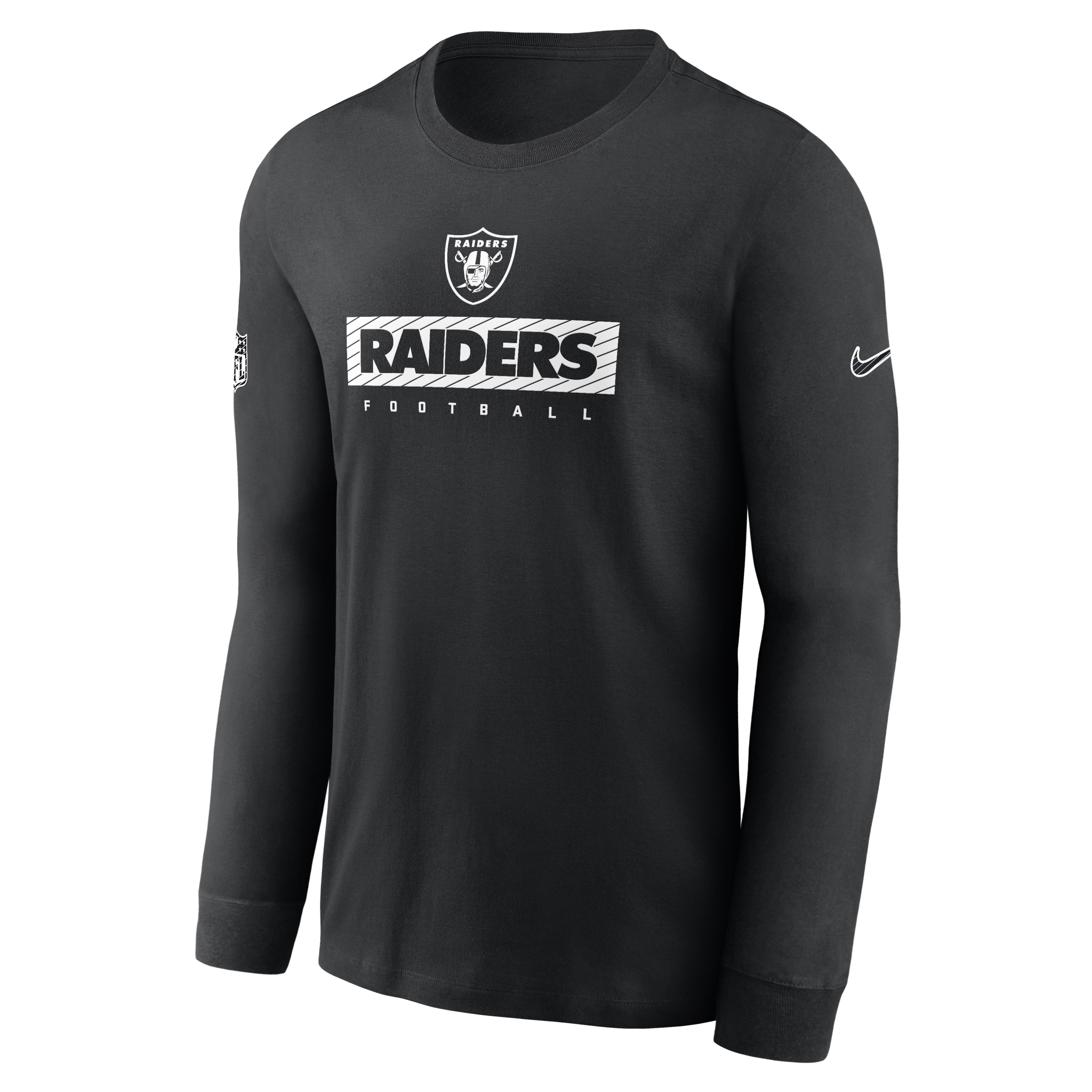 Las Vegas Raiders Sideline Team Issue Men's Nike Dri-FIT NFL Long-Sleeve T-Shirt