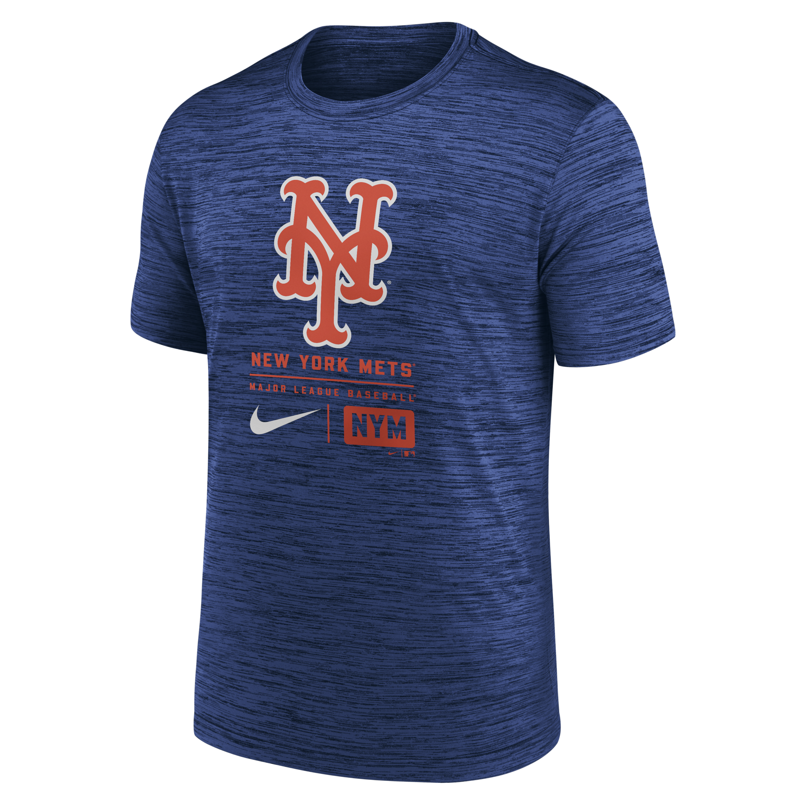 New York Mets Large Logo Velocity Men's Nike MLB T-Shirt