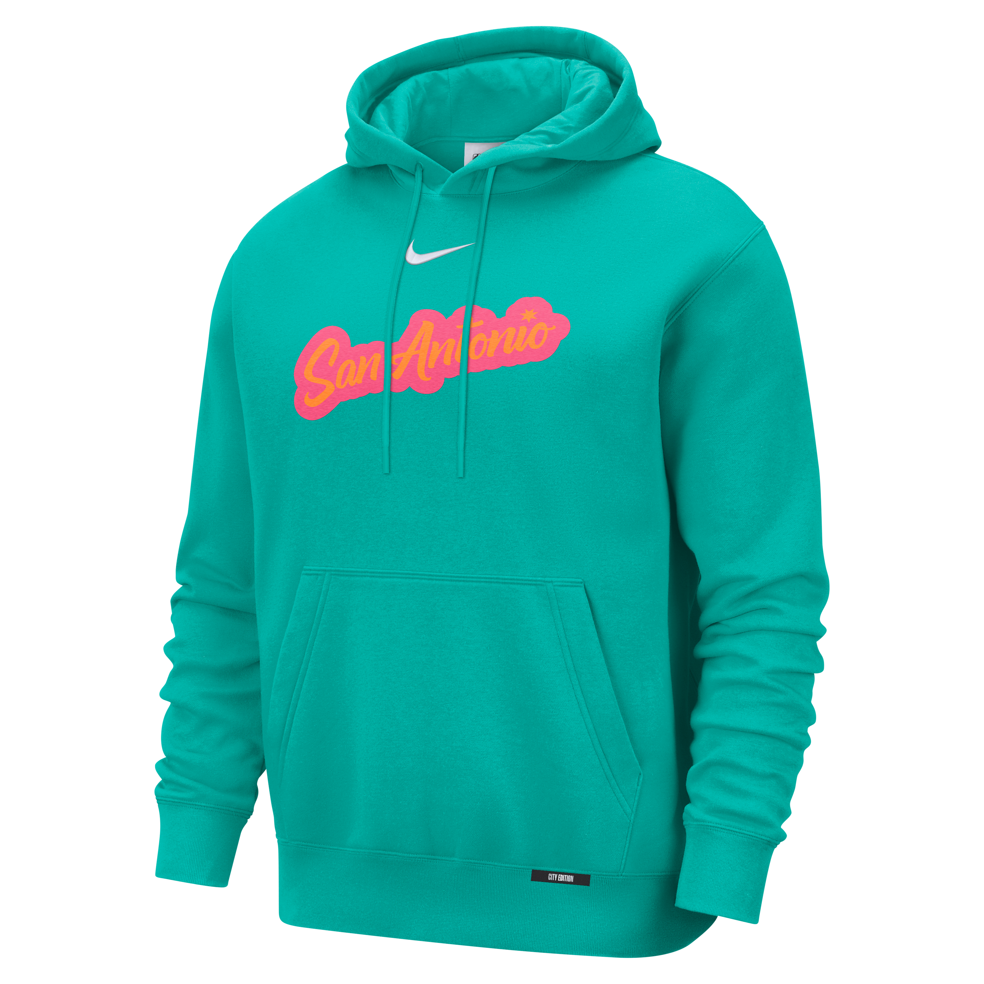 San Antonio Spurs City Edition Men's Nike Basketball Club Pull-Over Hoodie