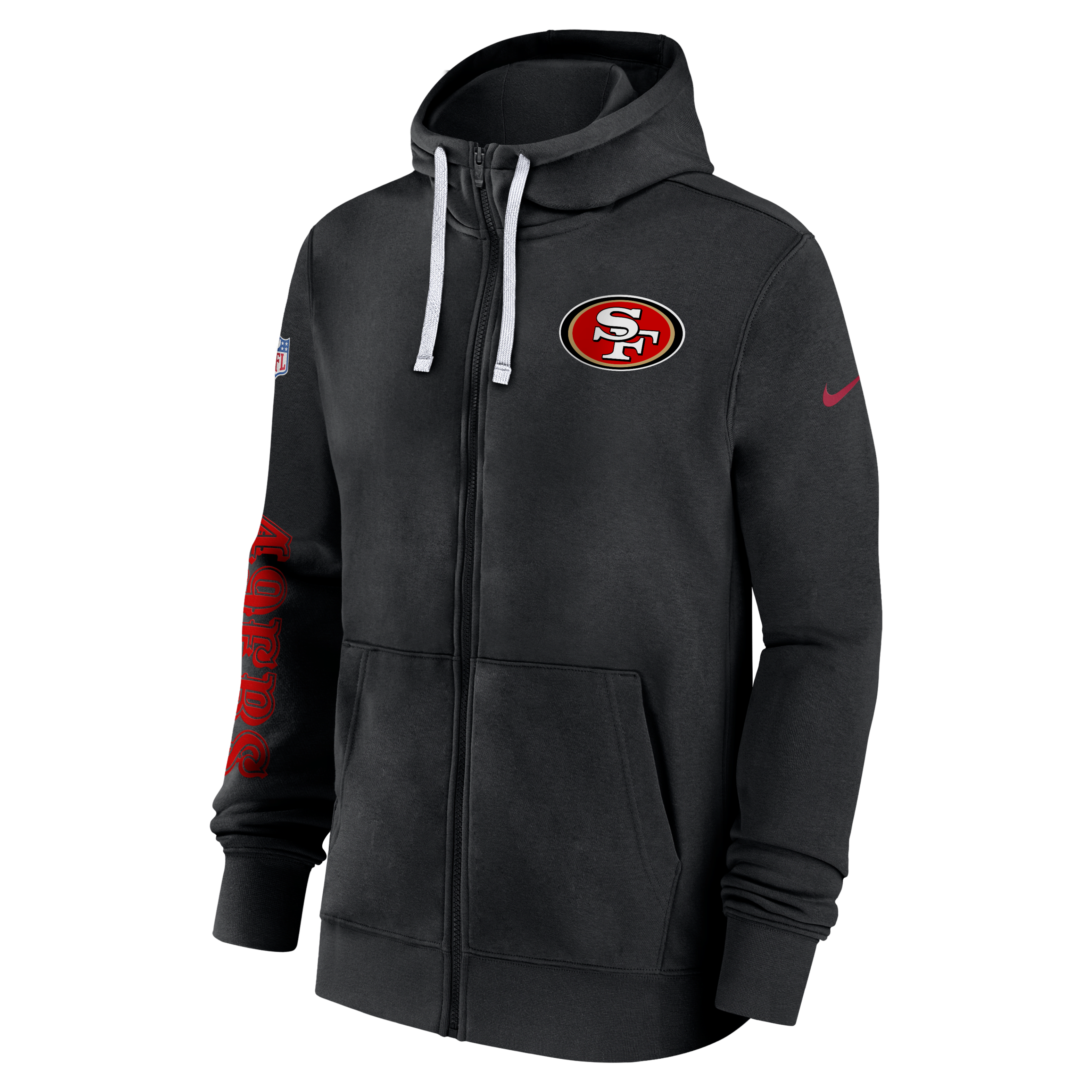 San Francisco 49ers Sideline Team Issue Club Men's Nike Full Zip Hoodie