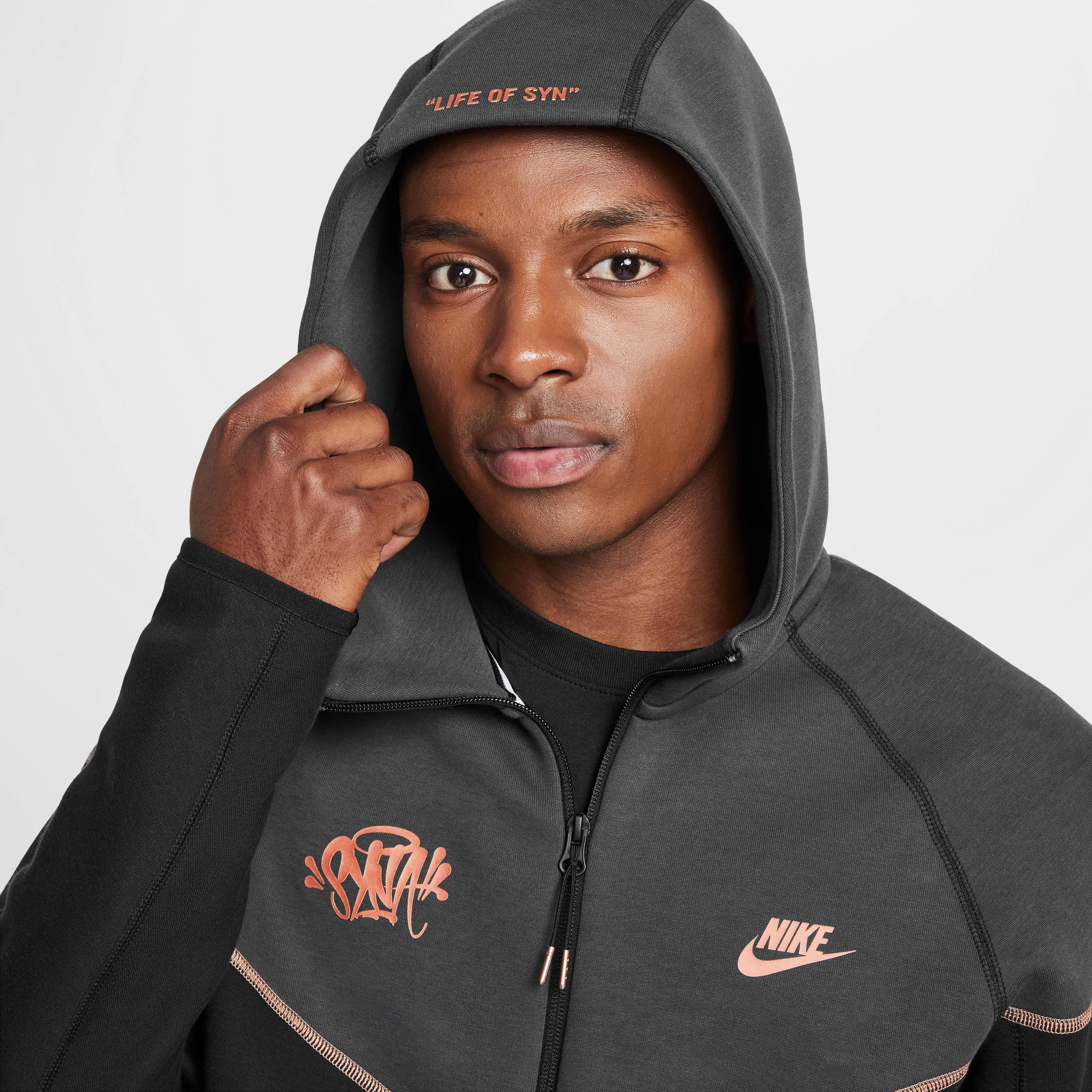 nike towelling hoodie