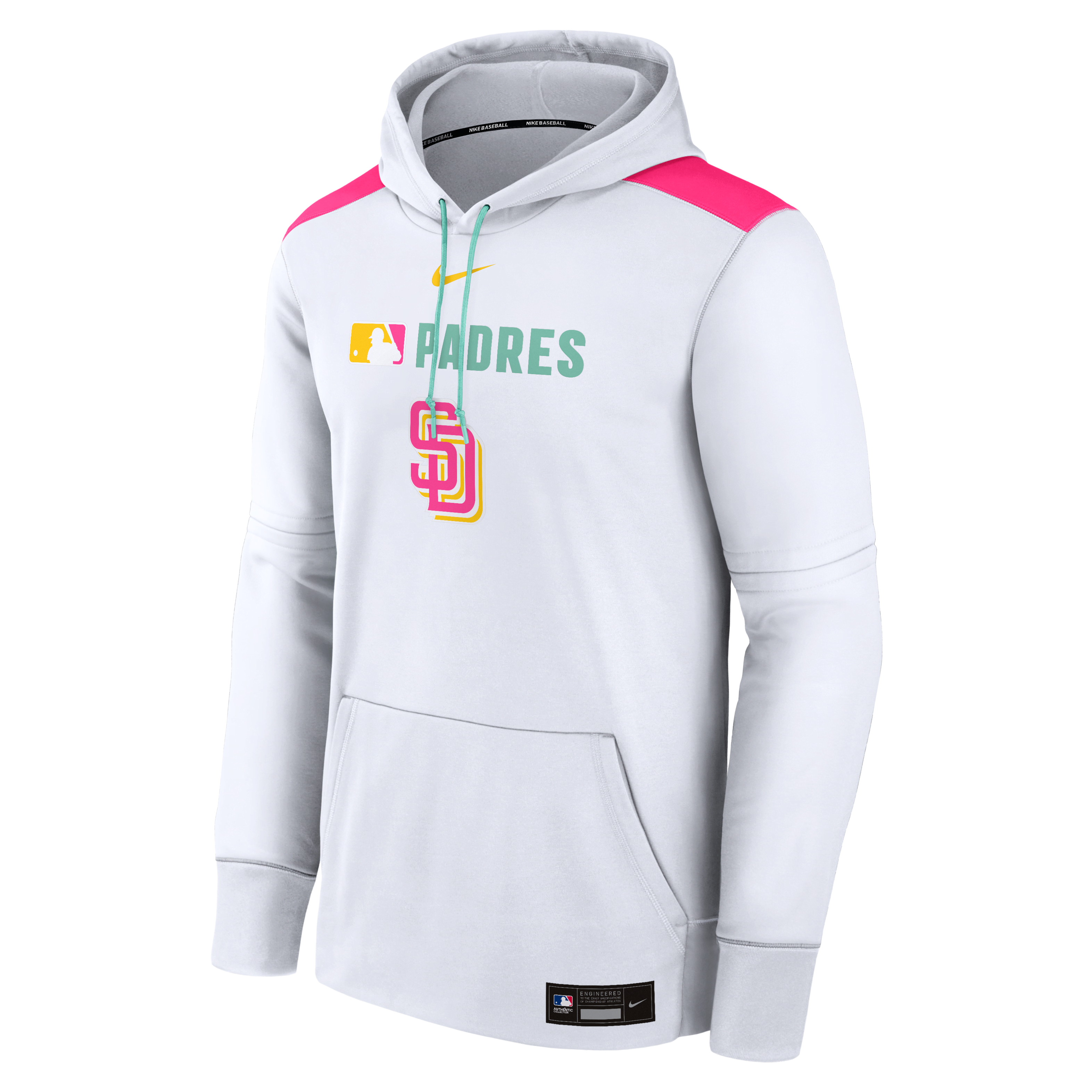 San Diego Padres Authentic Collection City Connect Men's Nike Therma MLB Pullover Hoodie