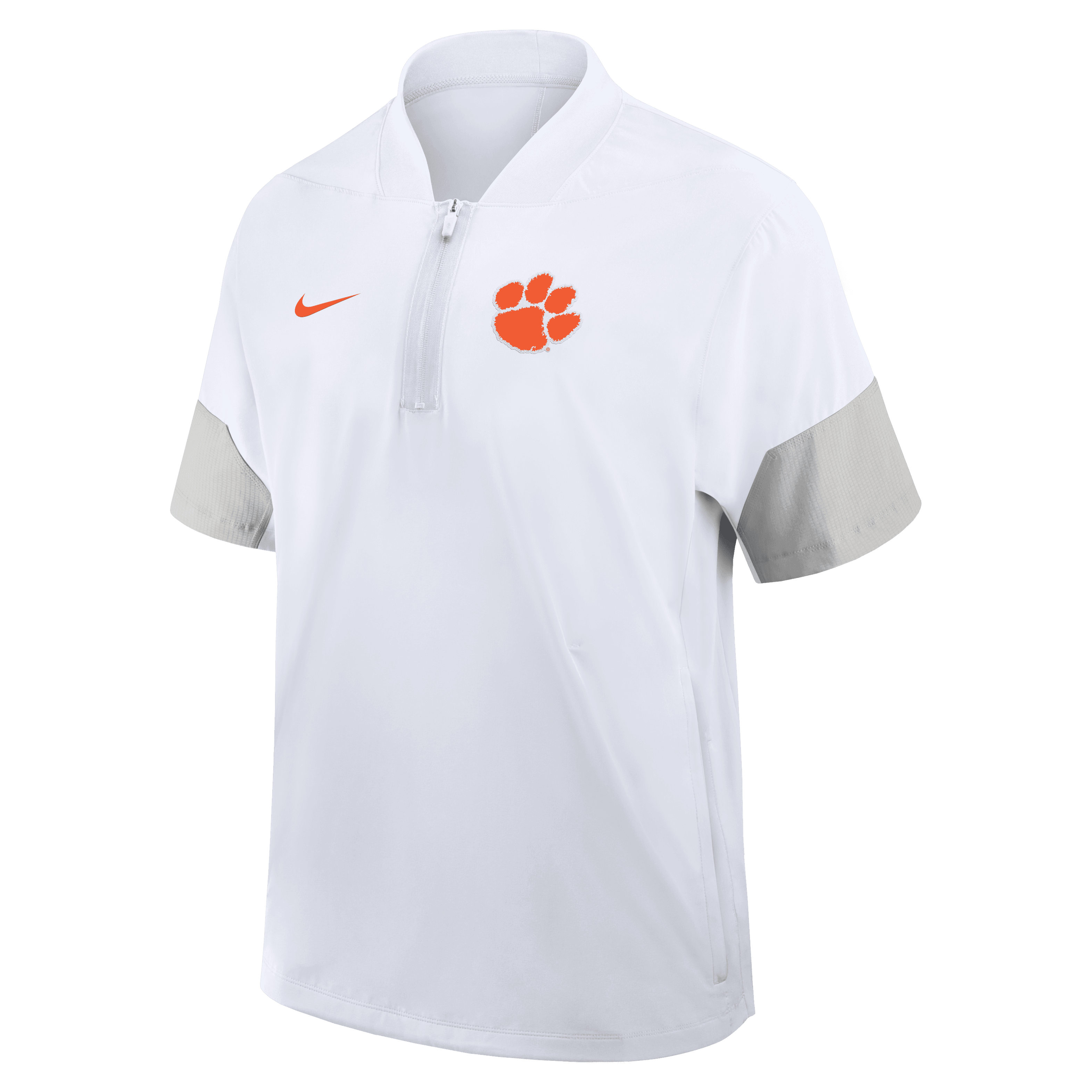 Clemson Sideline Coach Men's Nike College 1/2-Zip Short-Sleeve Jacket