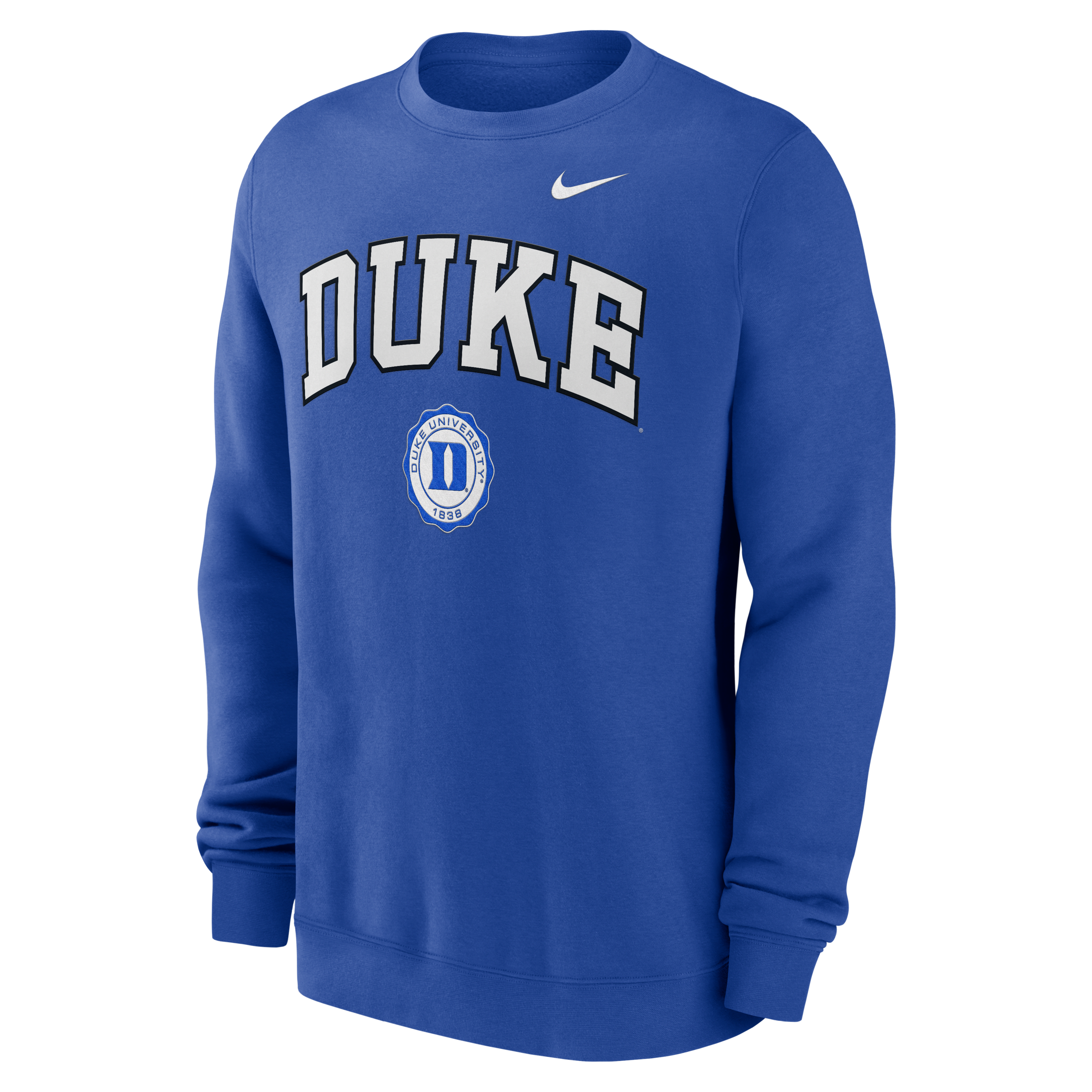 Duke Blue Devils Arched Seal Men's Nike College Pullover Crew