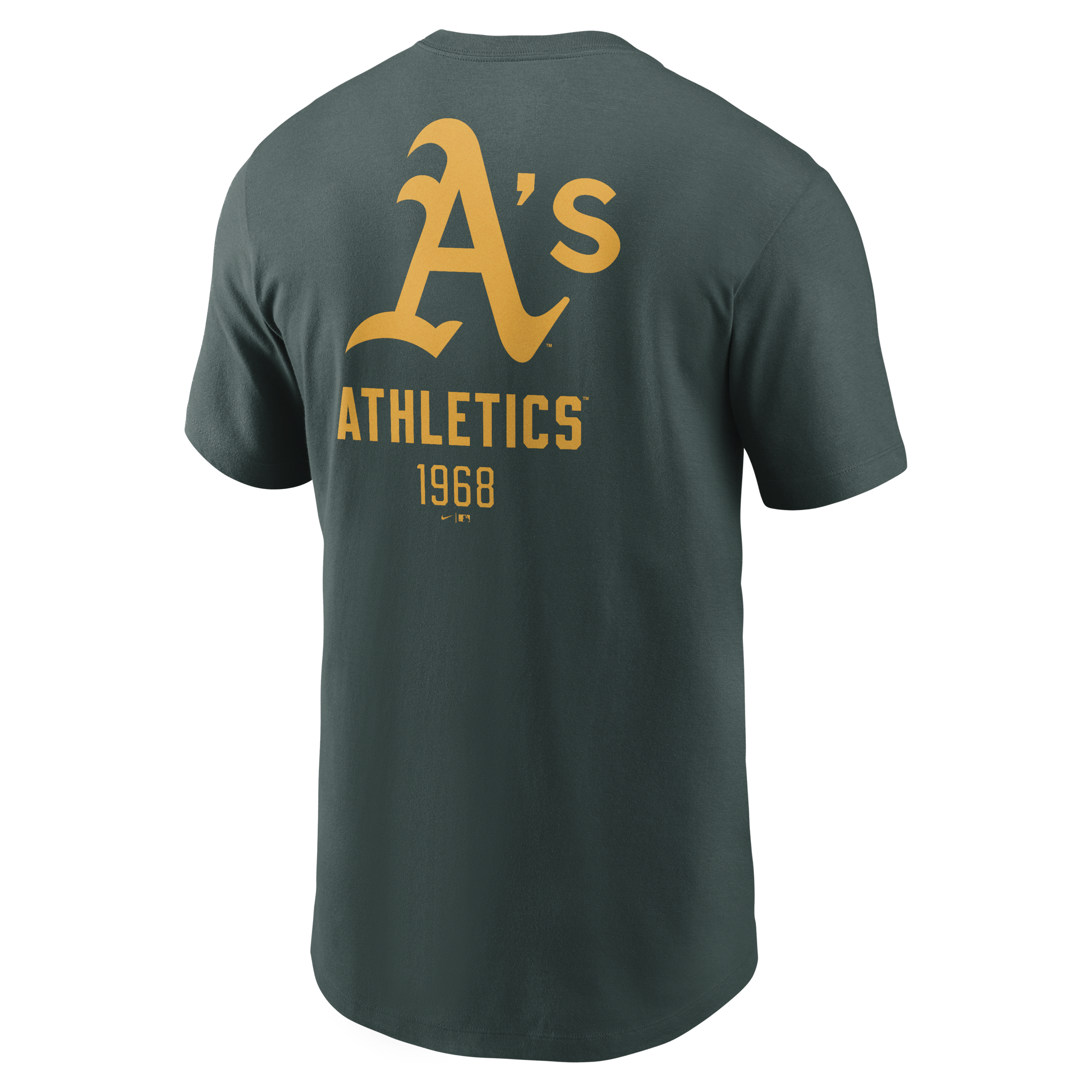 Oakland Athletics Large Logo Back Stack Men's Nike MLB T-Shirt