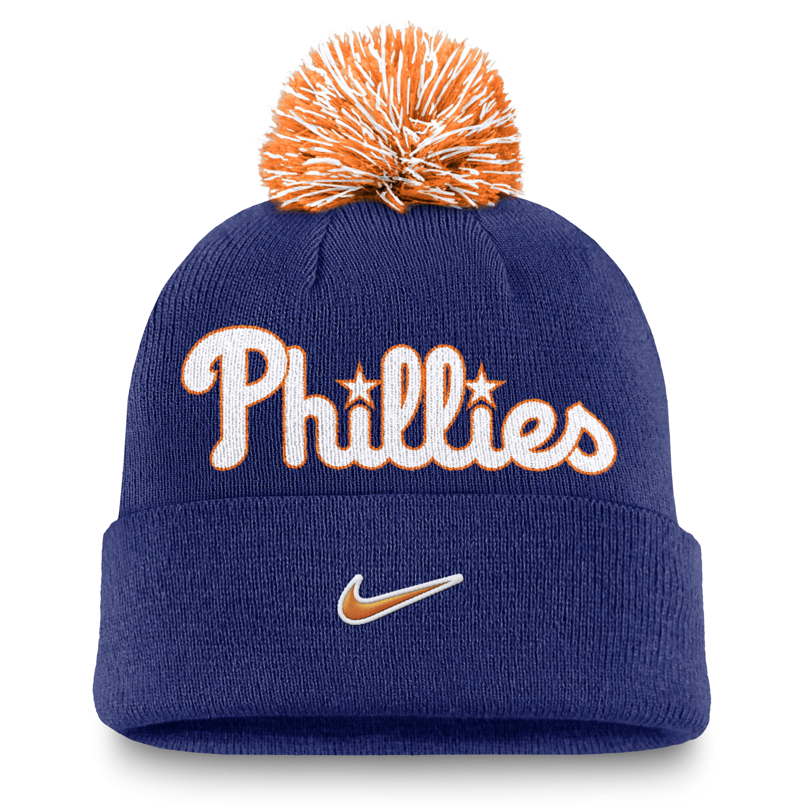 Philadelphia Phillies Peak Men's Nike MLB Cuffed Pom Beanie