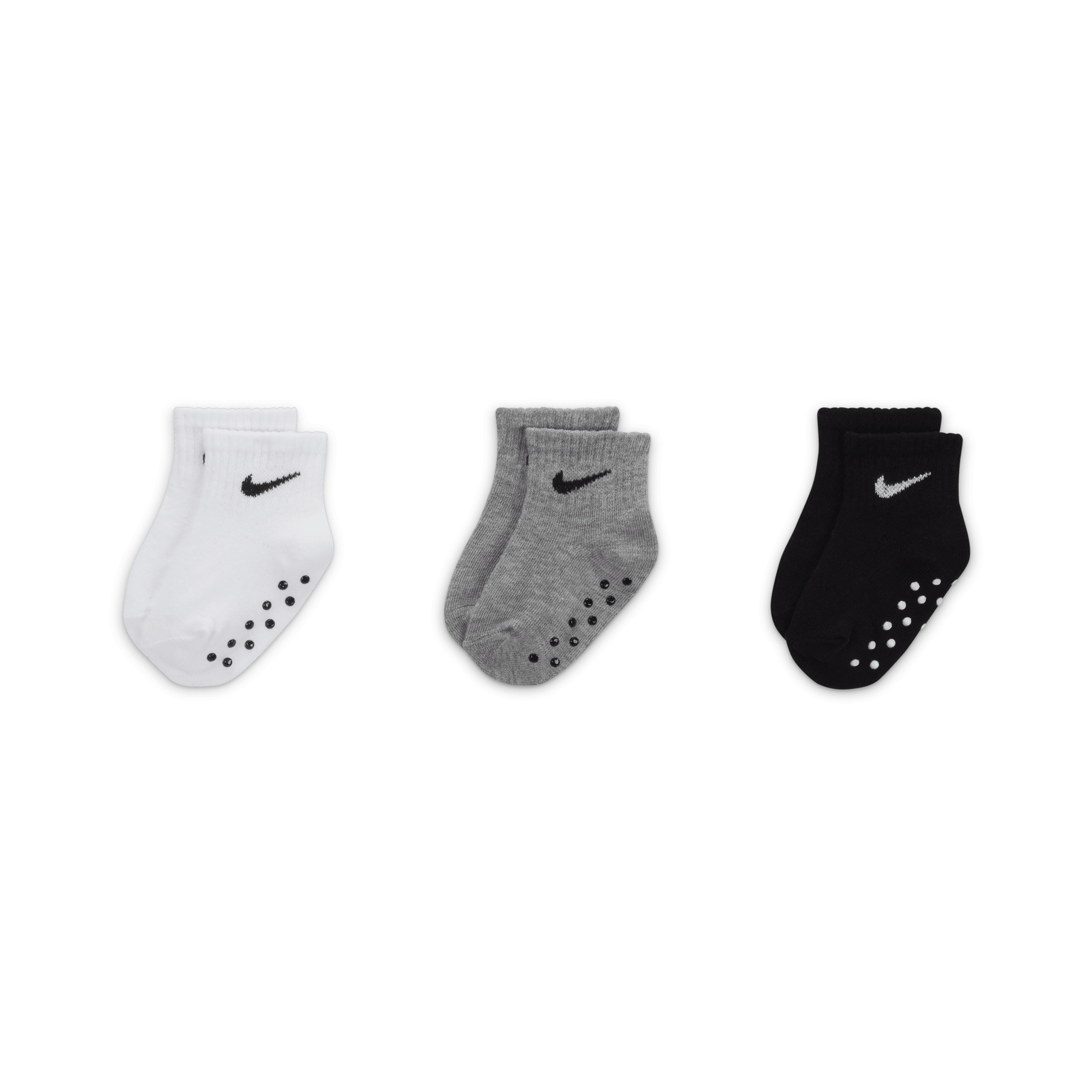 Nike Core Swoosh Baby (6-12M) Gripper Socks Box Set (3 Pairs)