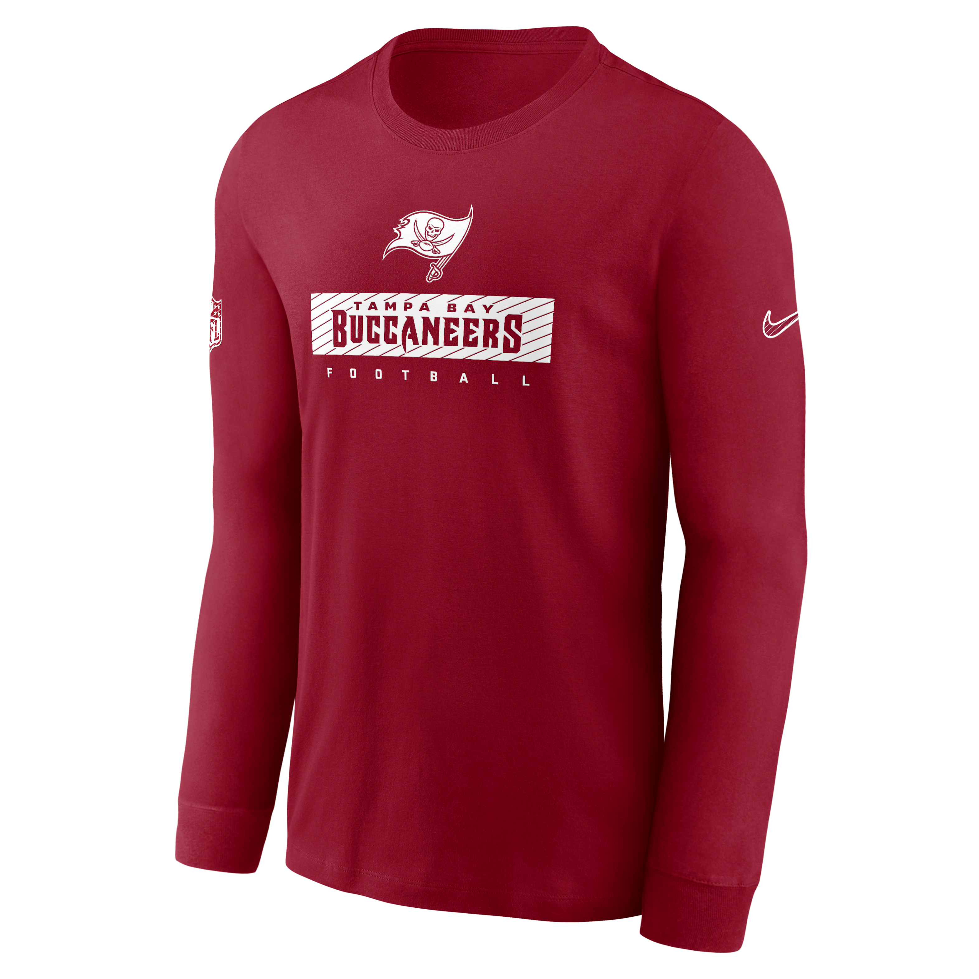 Tampa Bay Buccaneers Sideline Team Issue Men's Nike Dri-FIT NFL Long-Sleeve T-Shirt