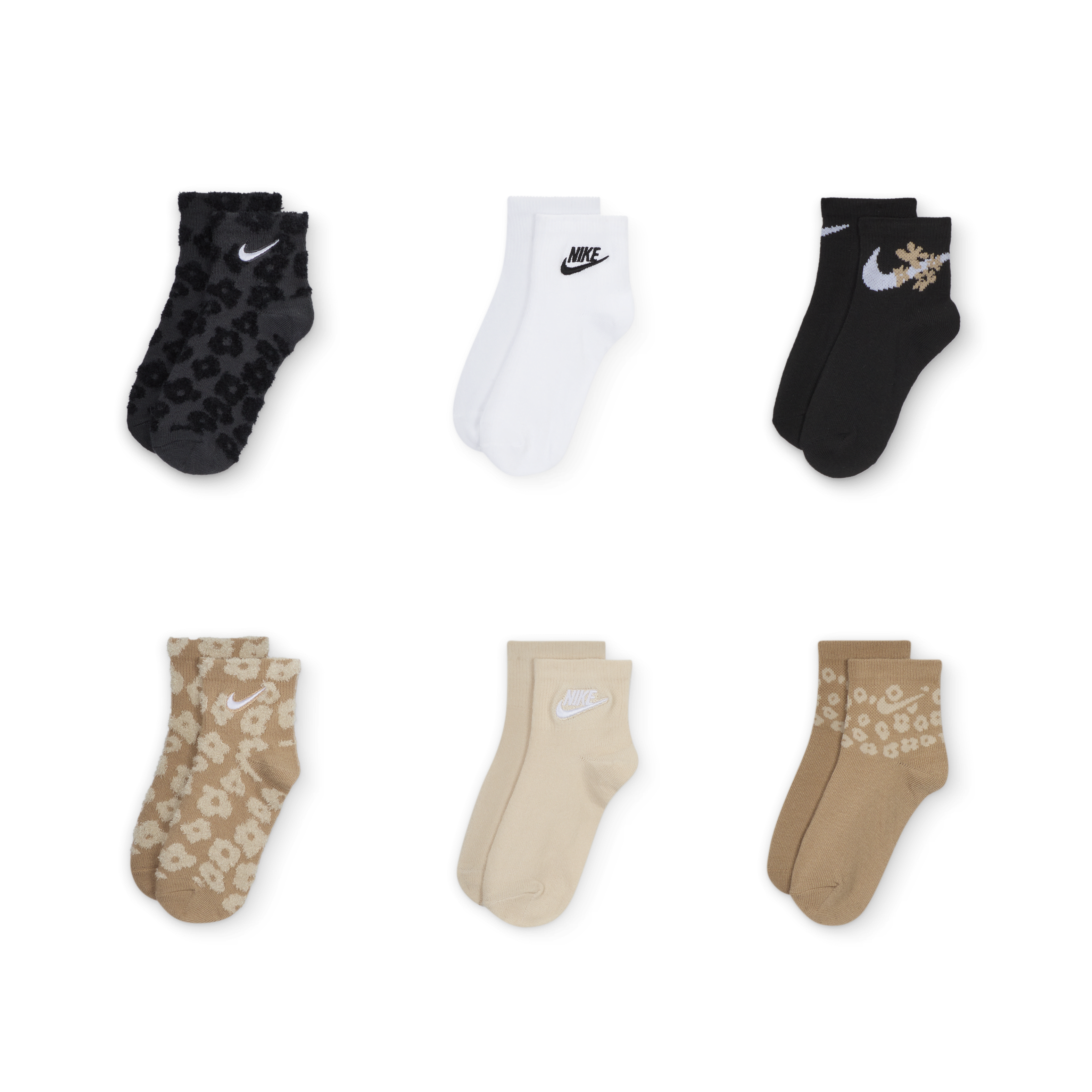 Nike Little Kids' Fashion Ankle Socks (6 Pairs)