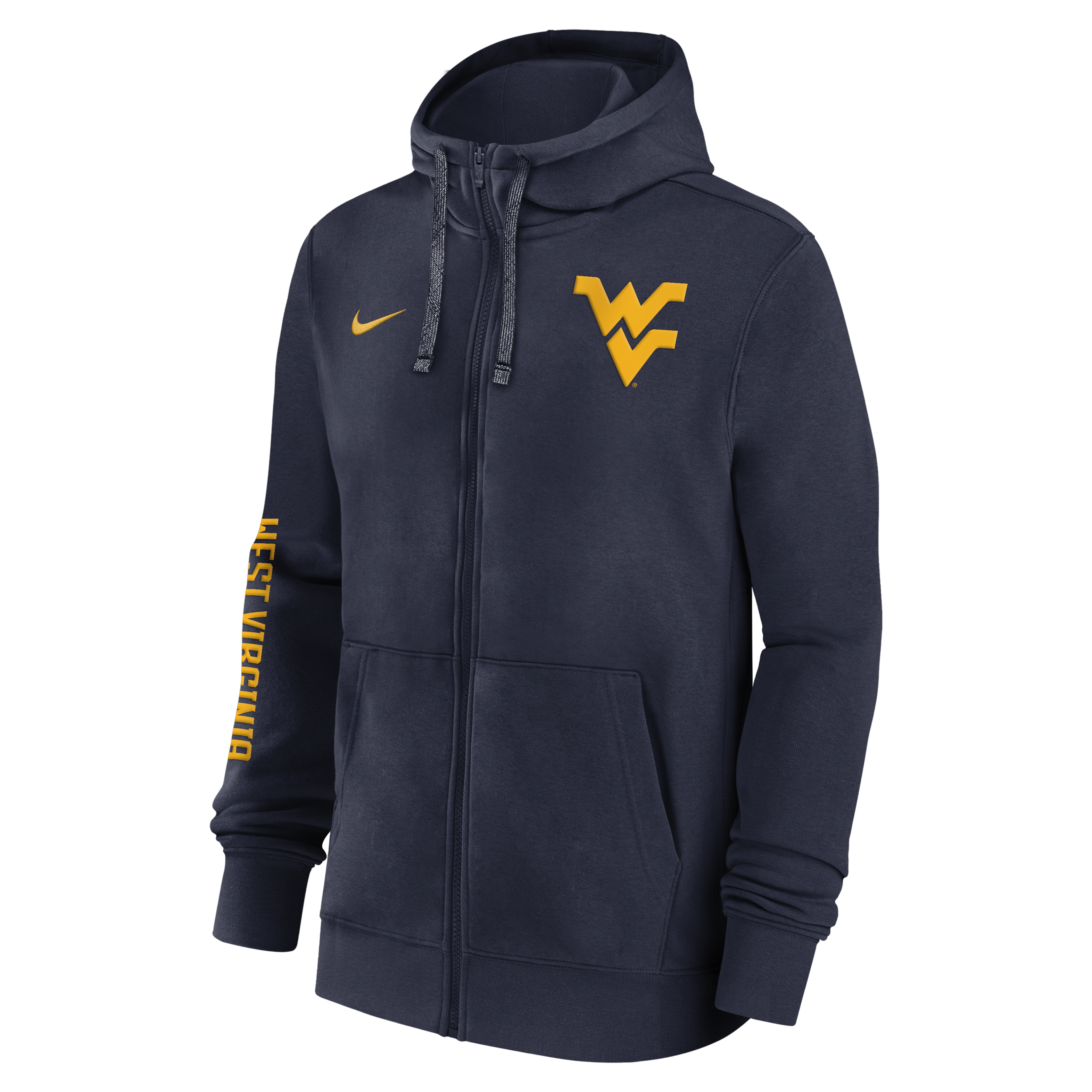 West Virginia Mountaineers Sideline Team Issue Men's Nike College Full-Zip Hoodie